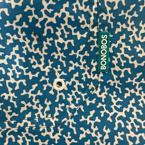 Bonobos Swim Shorts 40 Blue Coral Print Pocket Drawstring‎ Beach Bro Trunks - Picture 5 of 10